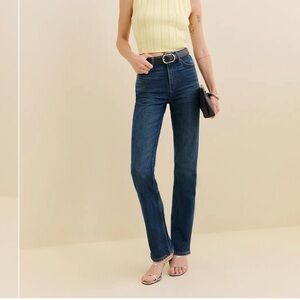 NWT Jax Stretch High Rise Straight Jeans in Mellusine size 25